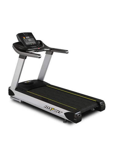 Insight Fitness Commercial Treadmill CT 3000 with a black belt, yellow accents, and digital console.